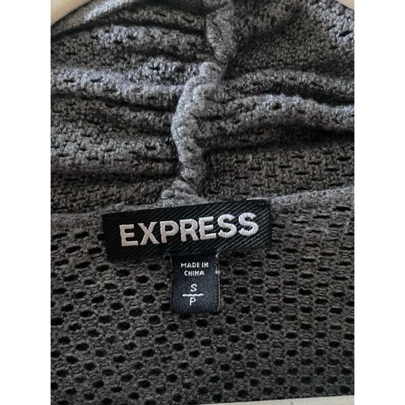 Express Open Front Cardigan Gray Mesh Small - Picture 8 of 8